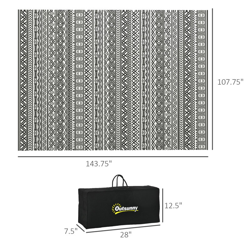 Tapis d'extérieur réversible Outsunny