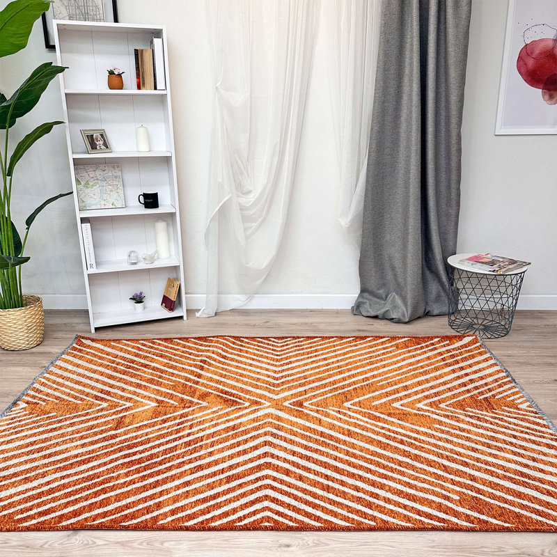 Tapis en coton tissé lavable Alfa Rich Roemer, Rectangle 4 pi 1 po x 5 pi 9 po