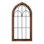 Plaque murale de style campagnard, bois rustique vieilli et décoration murale arquée en métal avec motif de vitre-801421714-801421715