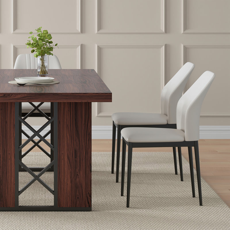 Ensemble de table de salle à manger 7 pièces pour 6 à 8 personnes, table de cuisine rectangulaire avec 6 chaises pour la salle à manger