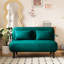 Fauteuil-lit convertible de 39,4 pouces, trois pièces avec velours antique réglable, structure et lit en métal 39 po, structure en acier, tissu en velours, pour une cave polyvalente-121098636