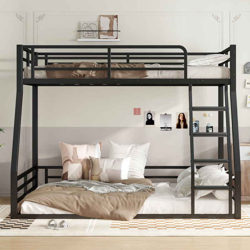 Metal Bunk Bed Quiet Design, Noise Reduced, Twin Over Full