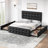 Bed Frame With Headboard And 4 Storage Drawers, Platform Bed Frame Square Stitched Button Tufted-1669489743-1669489728