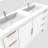 59.13'' Double Bathroom Vanity with Acrylic Top