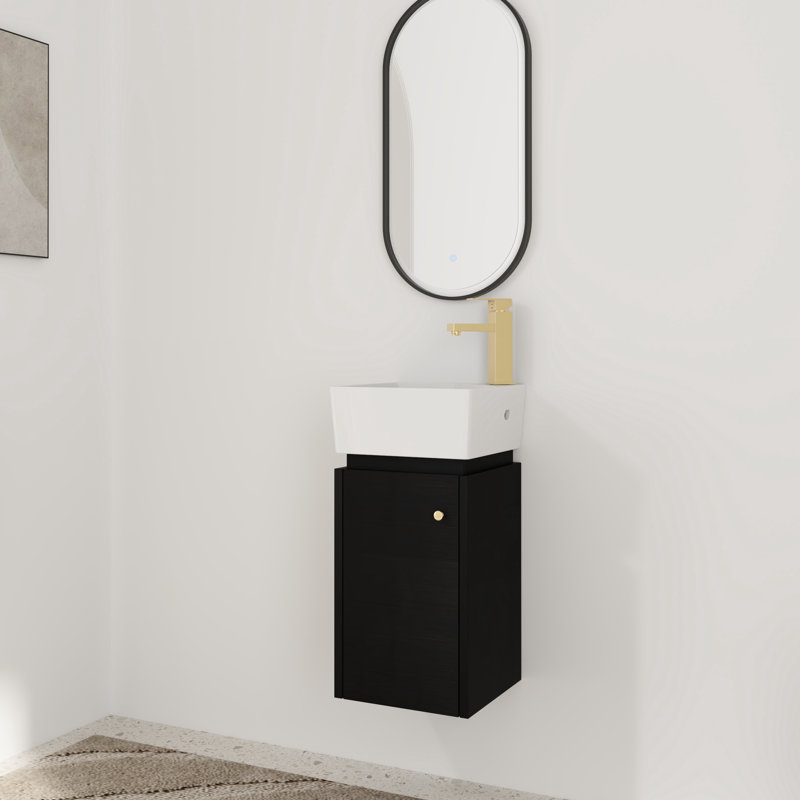 12'' Single Bathroom Vanity With Ceramic Top