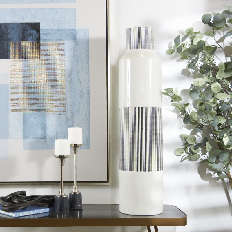 Handmade Stoneware Floor Vase, 36.5" H x 8.6" W x 8.6" D