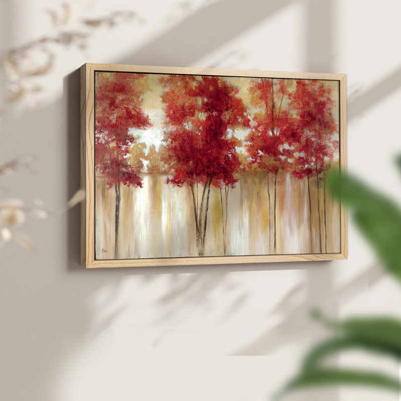 Red Trees -Framed Print - Restickable, H 8 po x l 10 po, Naturel