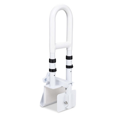 Bathtub Grab Bar Safety Rail Adjustable Shower Handle Locking Clamp 330Lbs Adjustable Height
