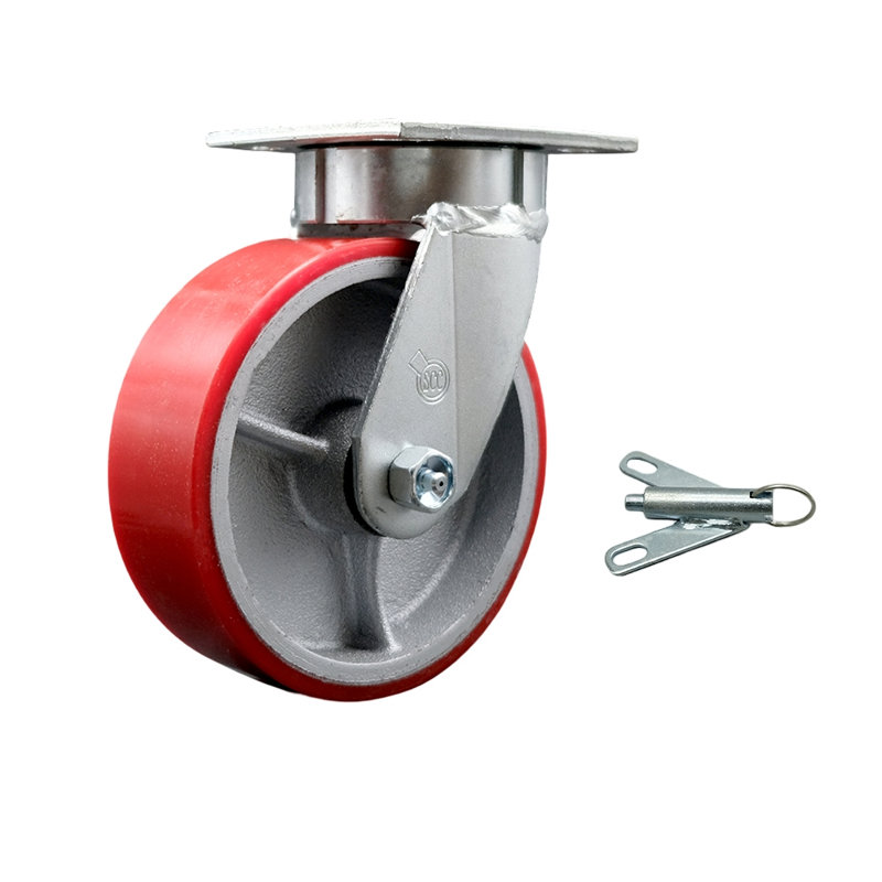 Kingpinle Swivel Caster, Red