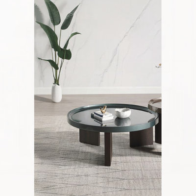 Table basse en chêne vert et fumé