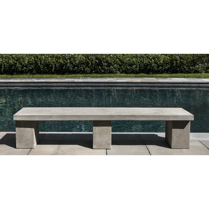 Banc De Jardin En Pierre Fonte Biscayne, Calcaire vieilli