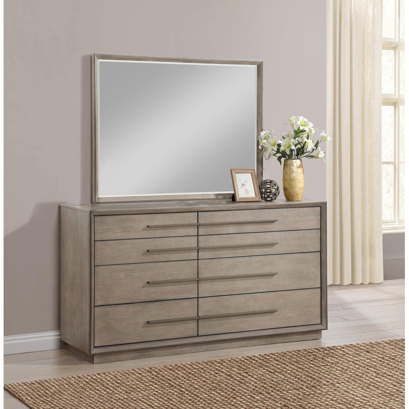 Commode et miroir Jeannie, Brun