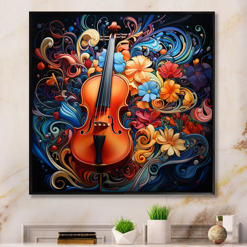 Opt Symphony Symphony - impression, H 16 po x l 16 po x P 1 po, Cadre flottant noir