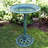 Alpine Corporation – 28" Tall Outdoor Bird Bath with Scrollwork Decoration – For Yard, Garden, Patio, or Deck, Green – Durable Polypropylene Construction-122430088