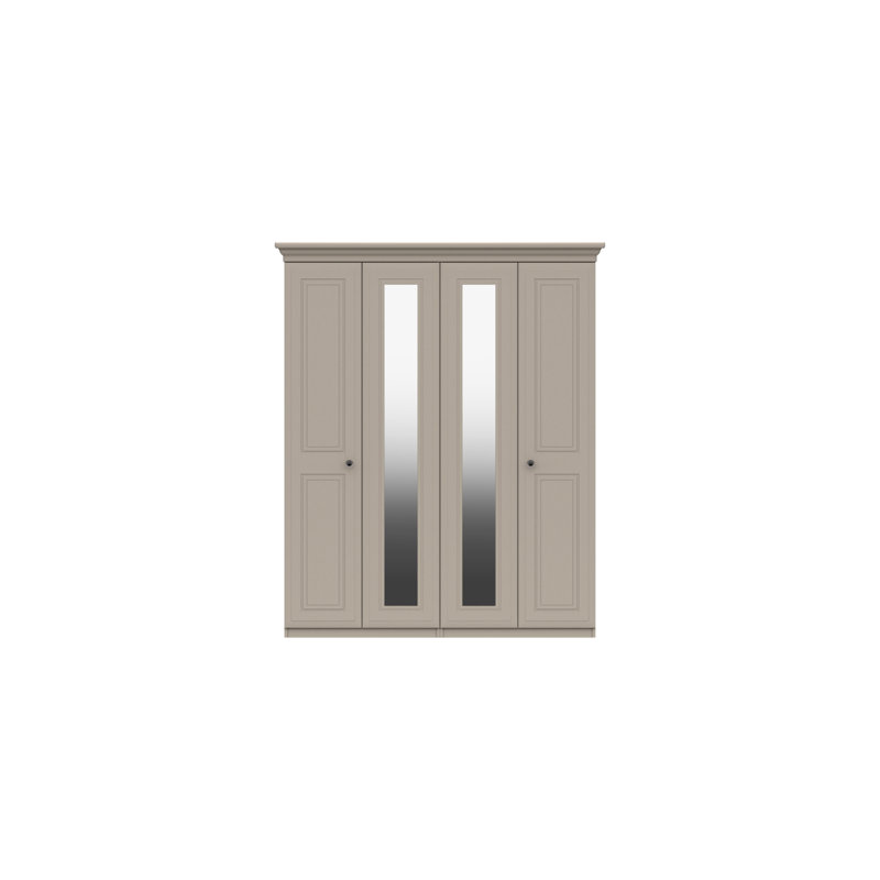 Warminster 4 Door Manufactured Wood Wardrobe, Fired Earth