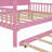 Spahr Noria Wooden Size House Bed with Trundle, Kids Bed with Shelf-2080404857-2138869092