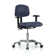 PERCH Chrome Turnalar Task Chair with Adjustable Armrests | Desk Height 17-22"