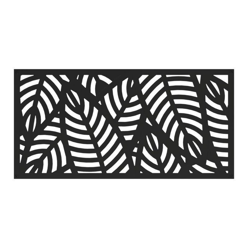 2 ft. x 4 ft. Black Polypropylene Decorative Screen Panel