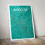 Moscow City Map - No Frame Print-1703897022