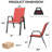 6 Outdoor Seating Solution With Wide Ergonomic Seat, 350 Lbs Load Capacity, Rust- Frame And Easy Waterproof Fabric For Patio Event Venues 6 Outdoor Seating , Wide Ergonomic Seat, Lbs Capacity Per-611208355