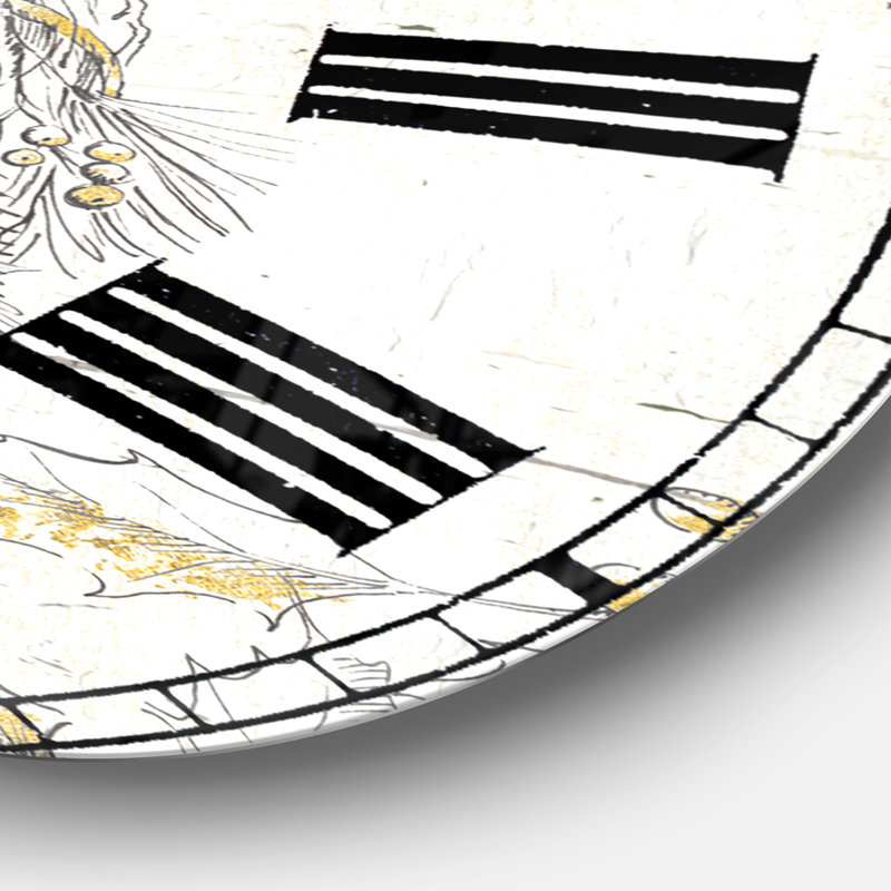 Or beaux cardinaux - horloge murale traditionnelle, Grand