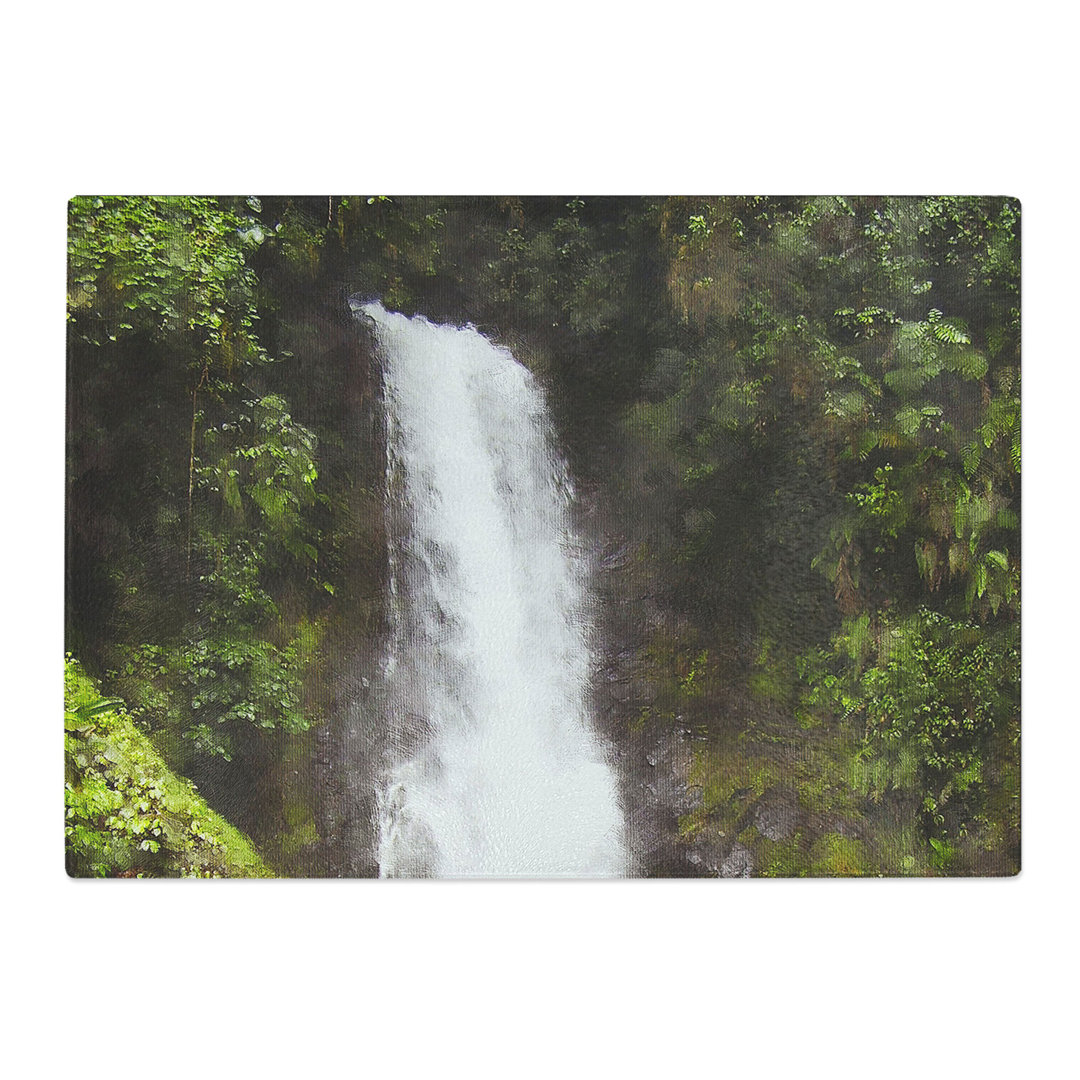 Costa Rica Waterfall Painting Chopping Board