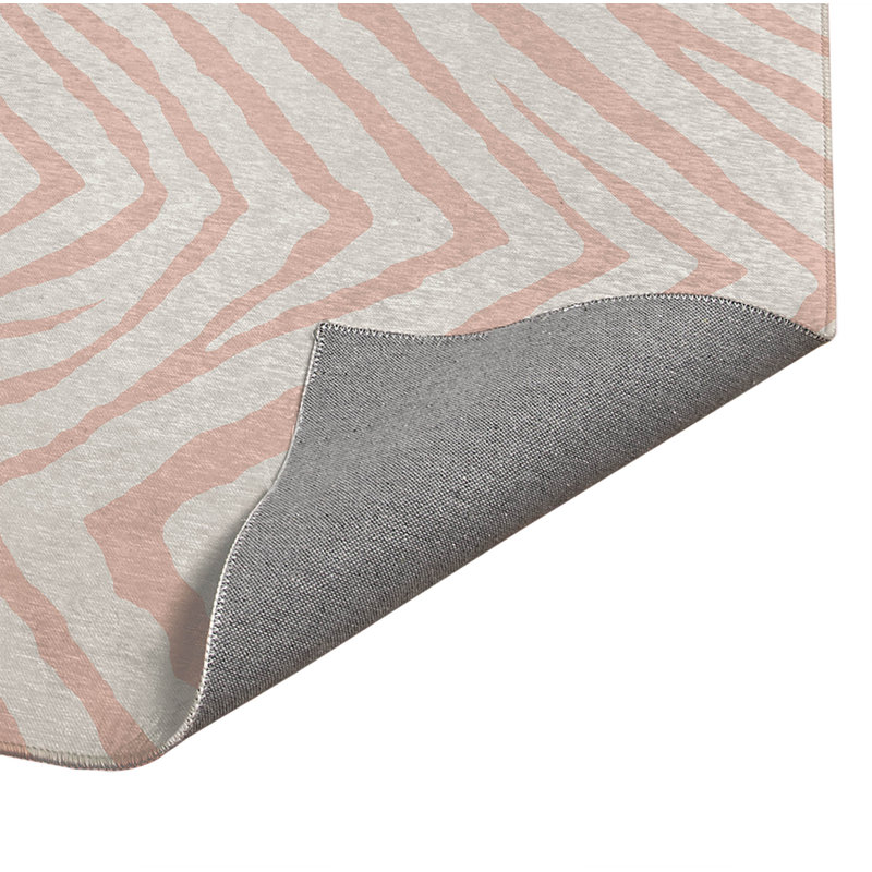 Zebra Stripe Chimi Indoor Doormat, 36" W x 60" L, Pink