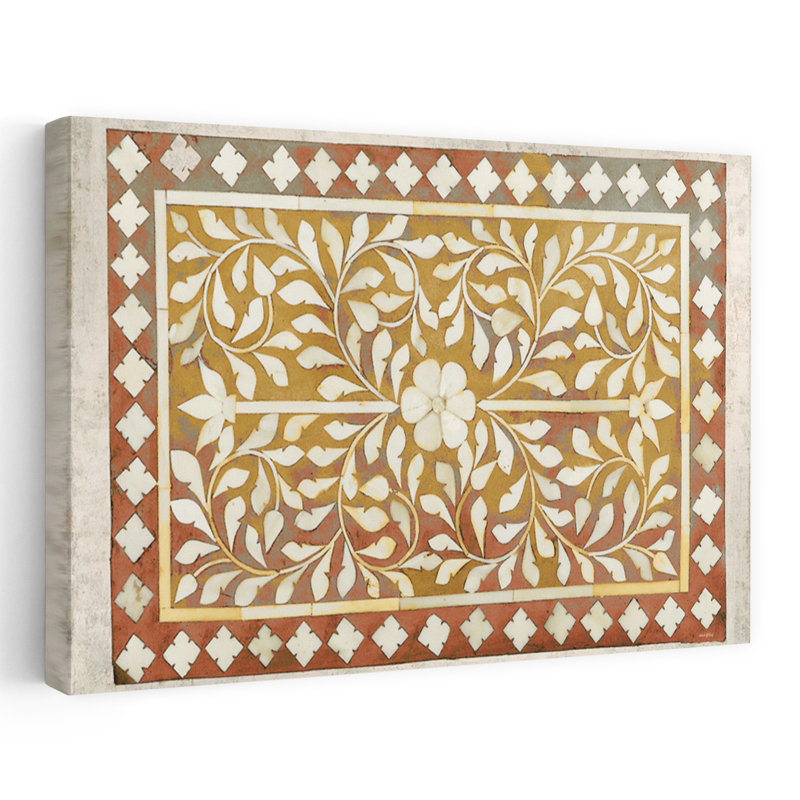 Art mural rétro abstrait The Center Blossom, 40" H x 60" W