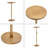 Antique Brass Adjustable Height Accent Table