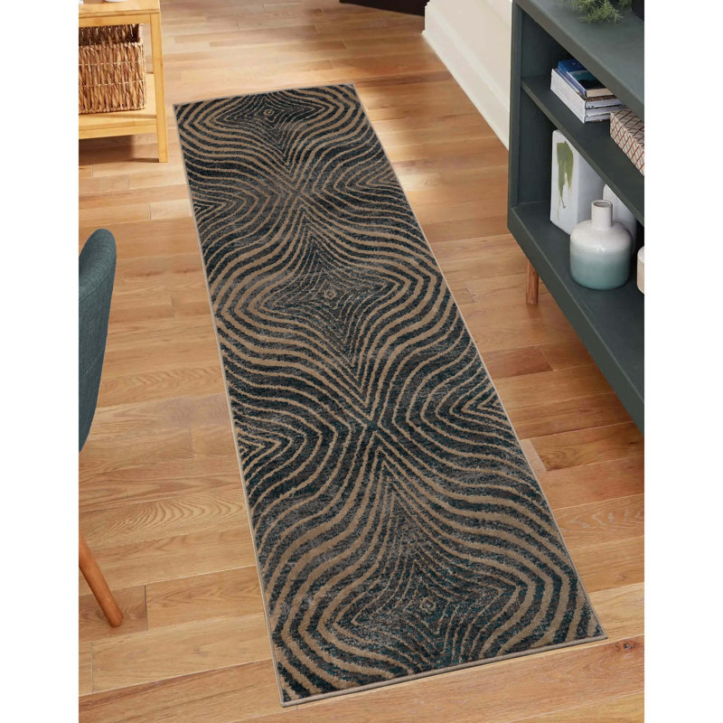 Tapis d'intérieur moderne à motif géométrique 100% polypropylène à motif géométrique Buskirk
