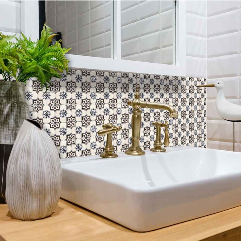 8'' W x 8'' L Vinyl Peel and Stick Mosaic Tile