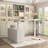 54" W Electric Height Adjustable Standing Desk with 3 Memory Presets, Reversible Storage Cabinet and Bookshelf