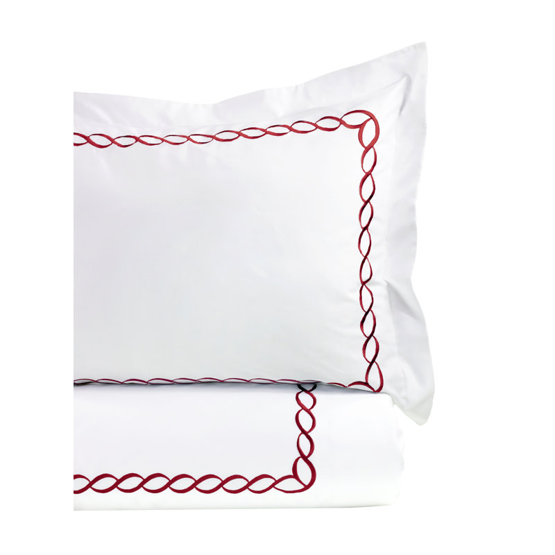 Avellana Modern & Contemporary Sateen Duvet Cover, King Duvet Cover + 2 King Shams, Blue/White