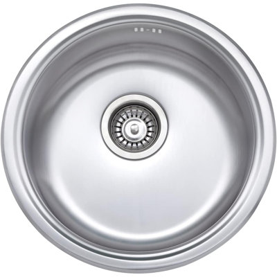 Belfry Kitchen Amesbury 450mm W Single Bowl Stainless Steel Drop-In Kitchen Sink 0