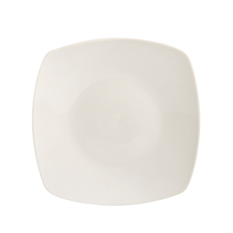 White Square Porcelain 12-Piece Dinnerware Set