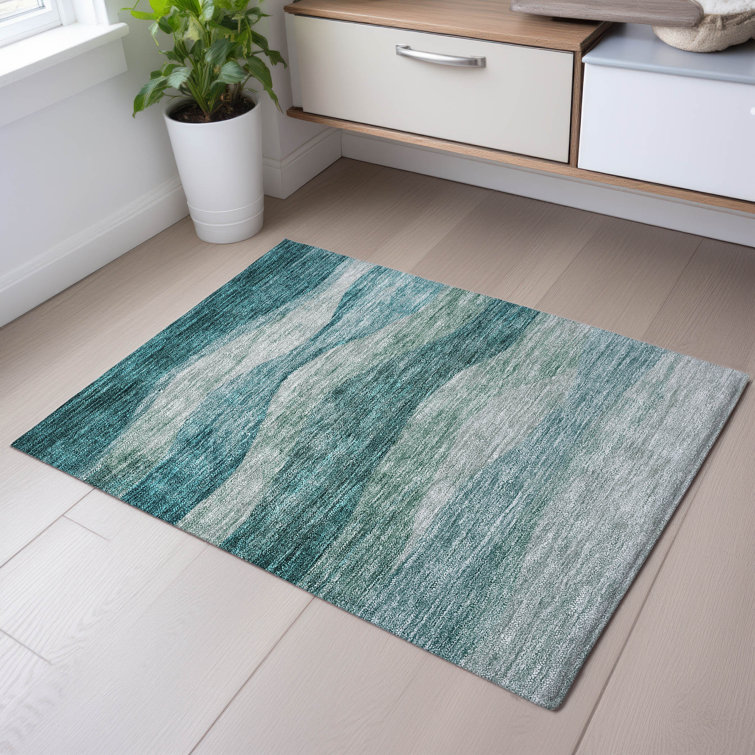 Premium Machine Washable Krause AMF1141 Swirls Rug