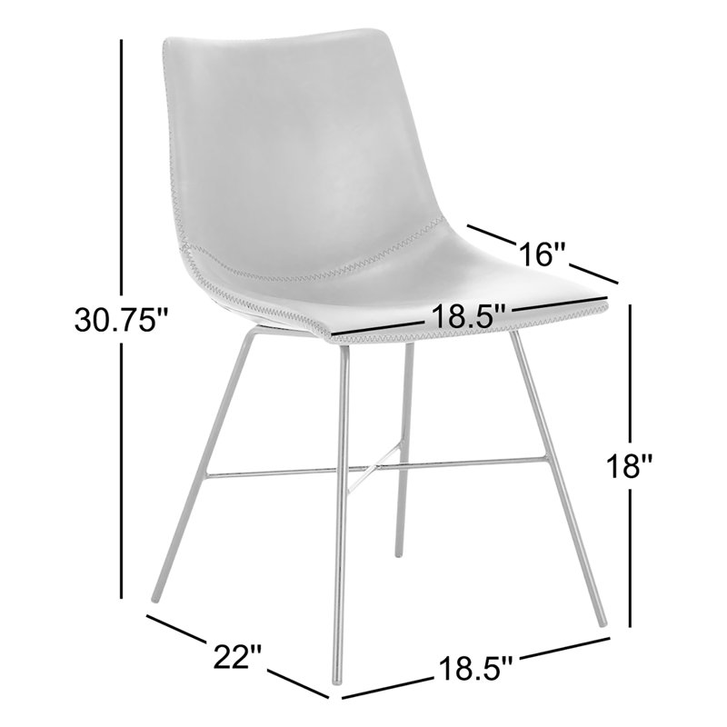 Chaise en cuir Bela, Simili cuir brun clair