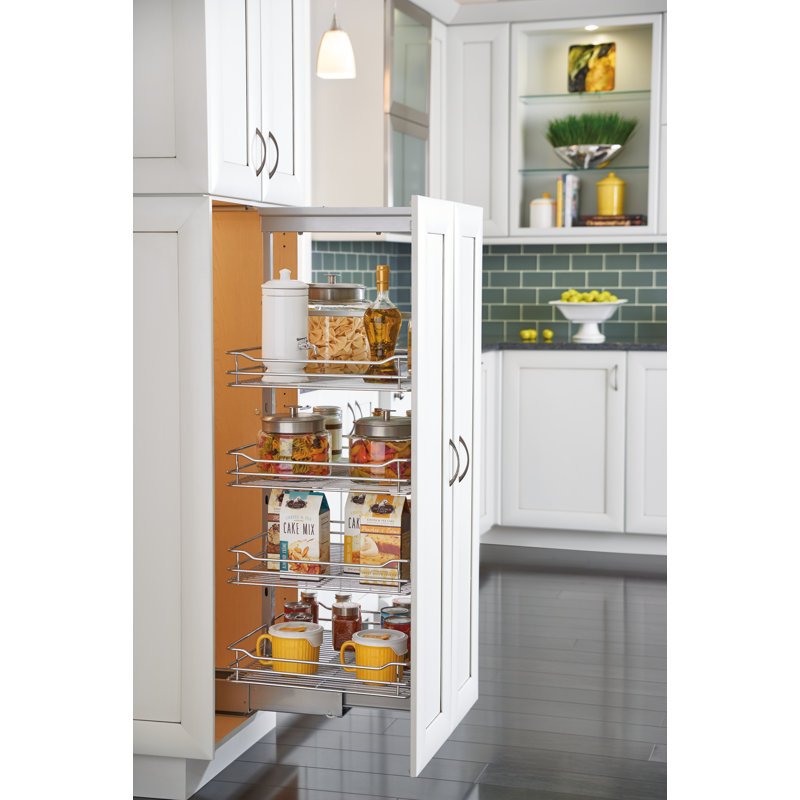 Rev-A-Shelf Adjustable Pantry System for Tall Pantry Cabinets, 73.63" H x 11.57" W x 21.72" D