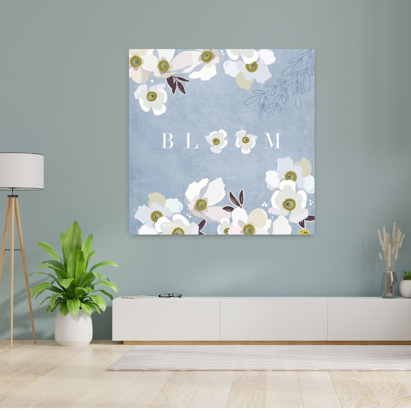 Bloom, art floral printanier contemporain, H 48 po x l 48 po