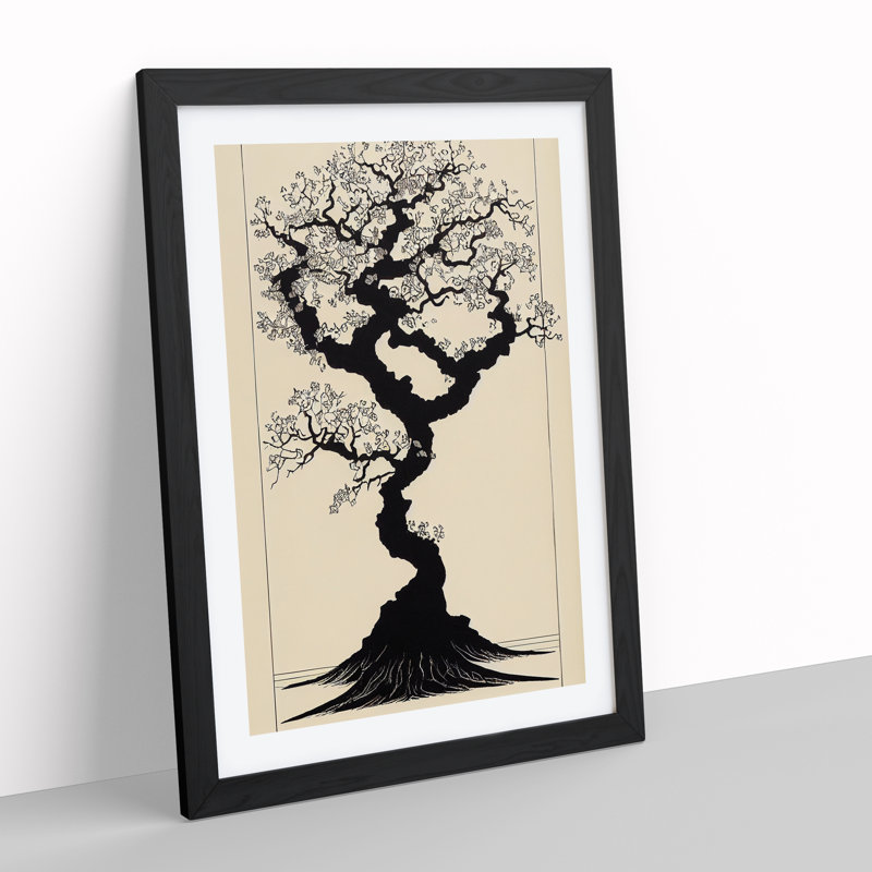 XV1022-4607X The Solo Tree No.1 - Single Picture Frame Print, 64cm H x 46cm W x 2cm D, Black