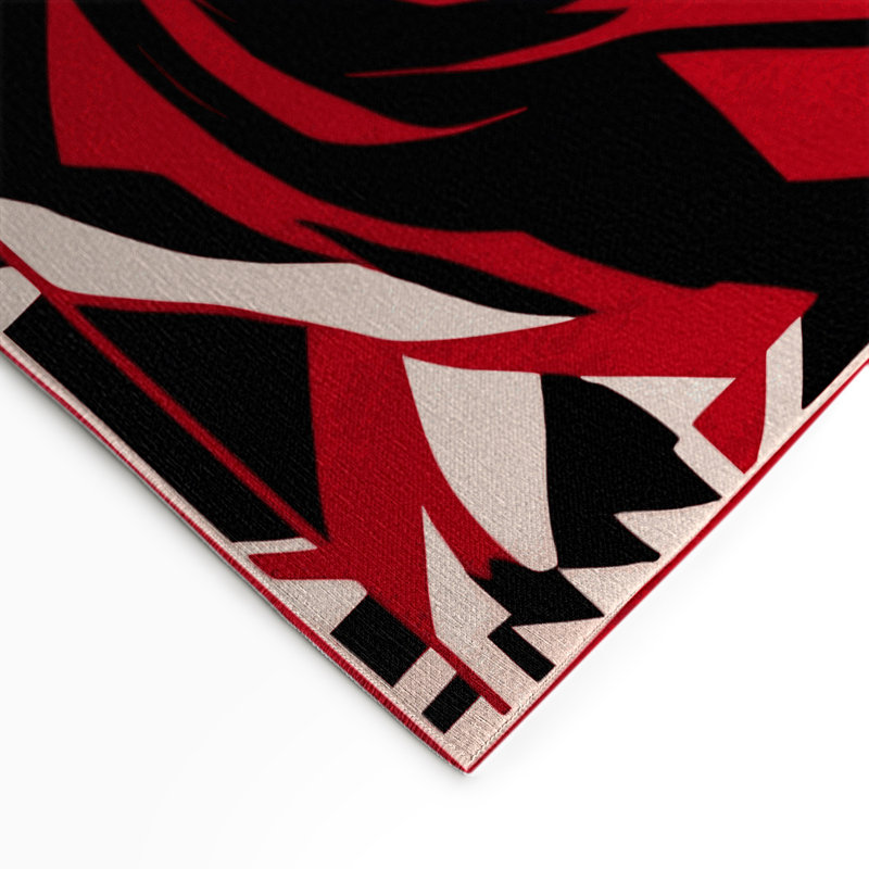 Tapis intérieur et extérieur Scarlet Abyss, Rectangulaire 3 pi x 5 pi