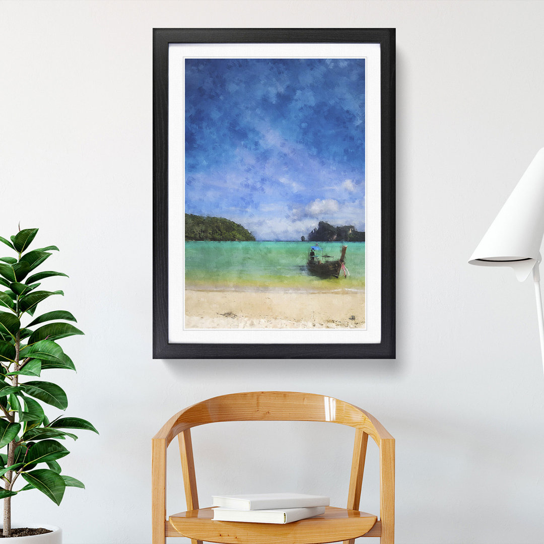 Longtail Boat in Thailand - Picture Frame Graphic Art