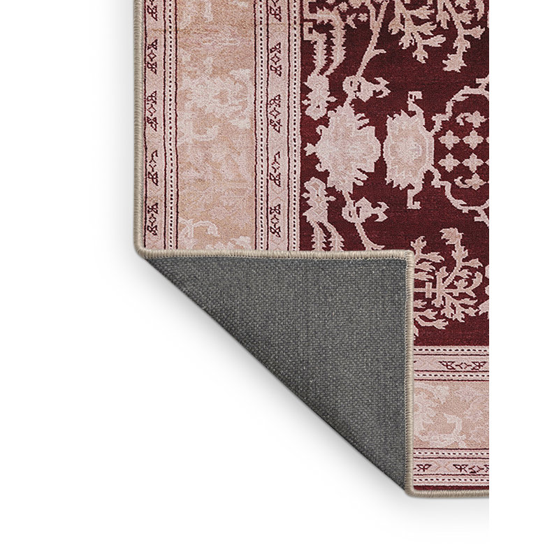 Tapis oriental rouge foncé / beige Mackinac, Rectangle 2 pi x 3 pi