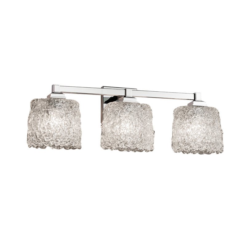 Barre d'éclairage de salle de bain 3 lumières Leroux, Chrome poli