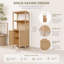 Armoire de rangement en bambou massif avec portes et tablettes ouvertes-533256825