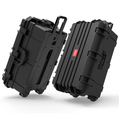 Waterproof Hard Case, 33 x 21 x 14 Inch, Equipment Case with Wheels/Customizable Foam/Retractable Handle for electronic, tool,cameras, Shockproof,Rolling Hard Case Inner 27.24"x15.6"x11.29"