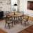 Light Birch Indoor Round Dining Table With Metal Legs