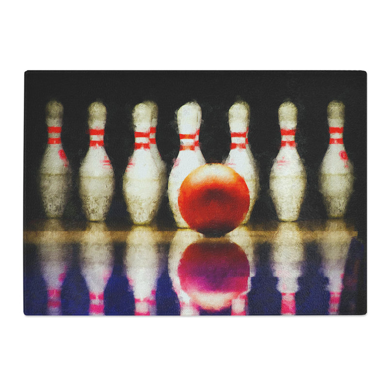 Ten Pin Bowling Chopping Board, 28.5cm W x 39cm L