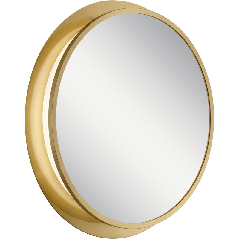 Miroir de salle de bain lumineux, 30 po x 30 po, Champagne or