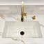 Eden Crisp White Fireclay 31" Single Bowl Undermount Kitchen Sink with Drain